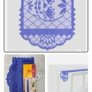 Day of the Dead Table Runner 14" x 50" Purple Lace Home Table Decor Sugar Skull